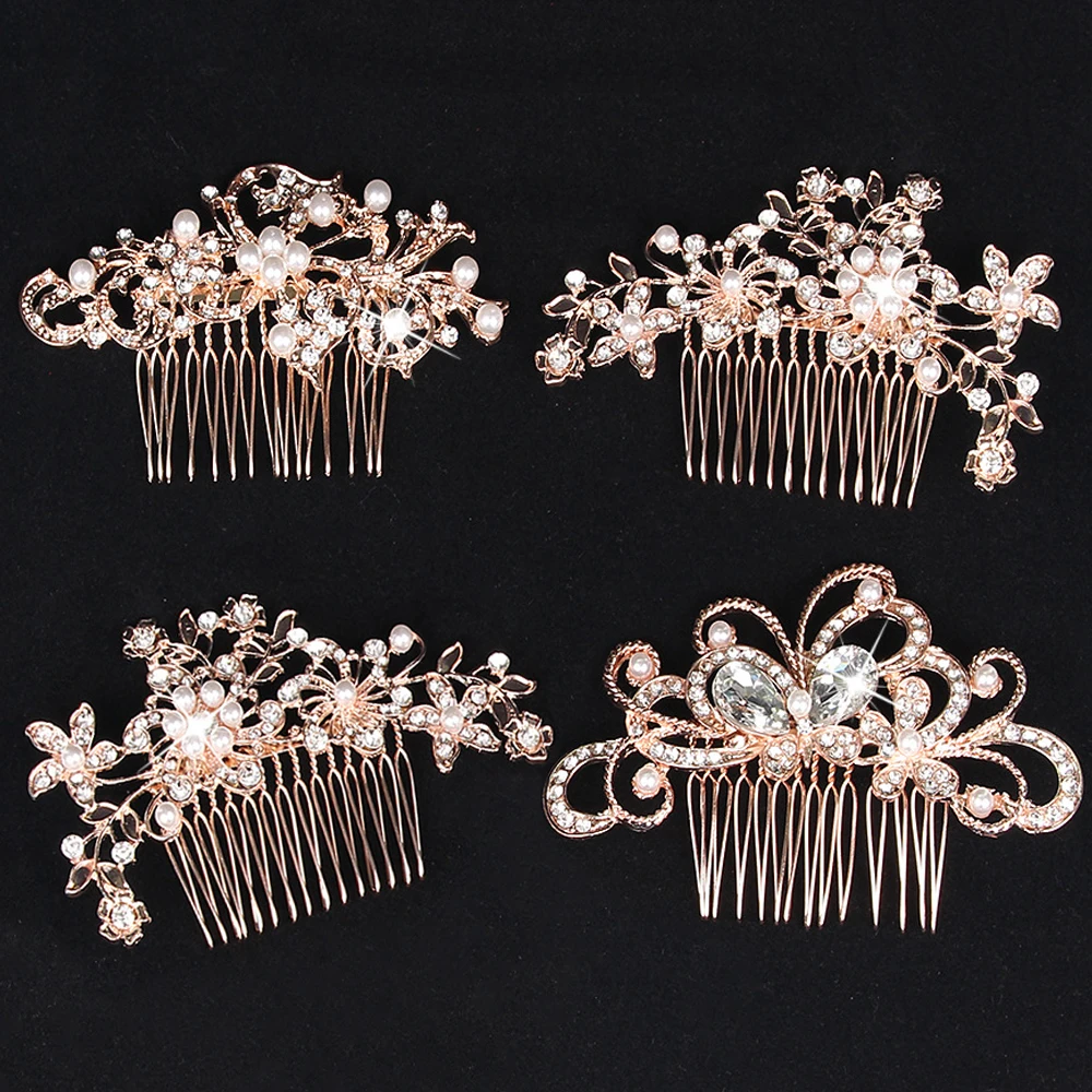 10pcs 12/15/20 Teeth Gold Color Hair Comb Hairpin Wedding Hair Accessories Jewelry Making Metal Bridal Hair Combs Craft DIY