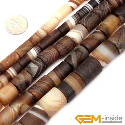 Natural Botswana Agates Frosted Tube Acceories Beads For Jewelry Making Strand 15 inch DIY Jewelry Bead For Bracelet Necklace