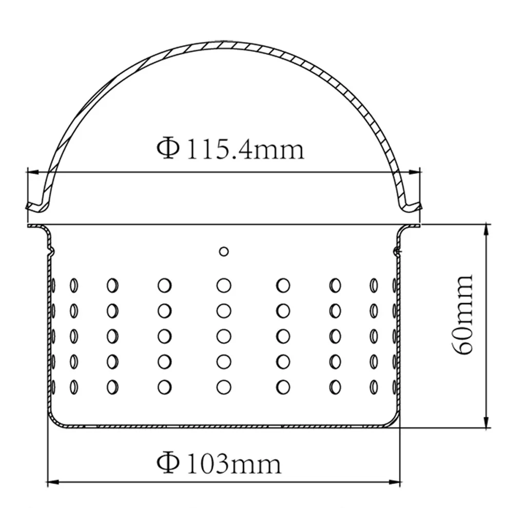 Tianli Kitchen Sink 11cm Basket Sink Water Leak Sink Basket Sewer Accessories Inner Basket QS197C009