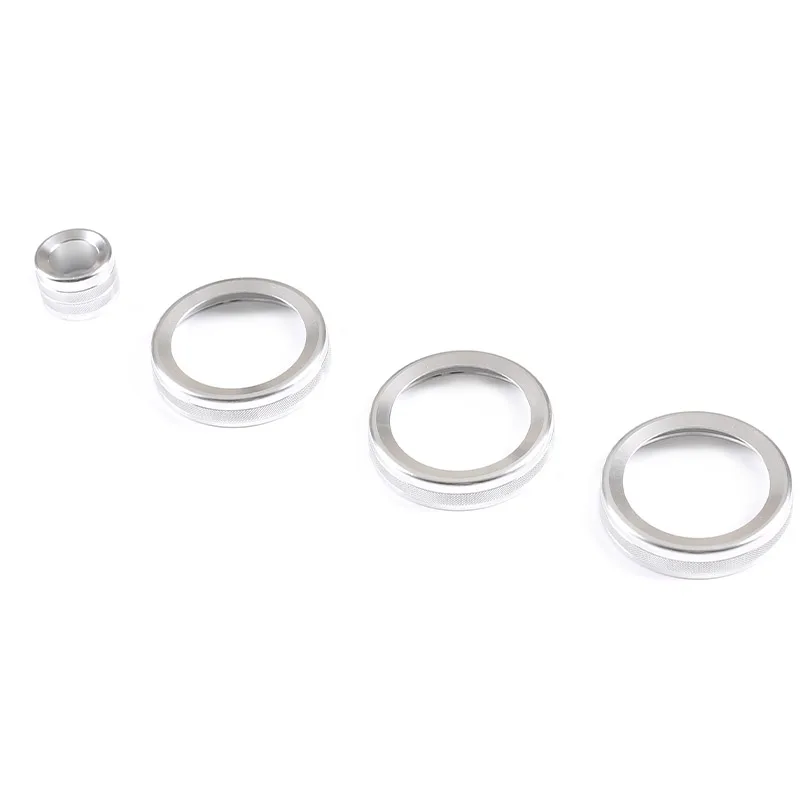 For Land Rover Evoque 2012-2018 Aluminum Alloy Silver/Red Car Air Conditioner Volume Knob Ring Trim Car Interior Accessories - view 5