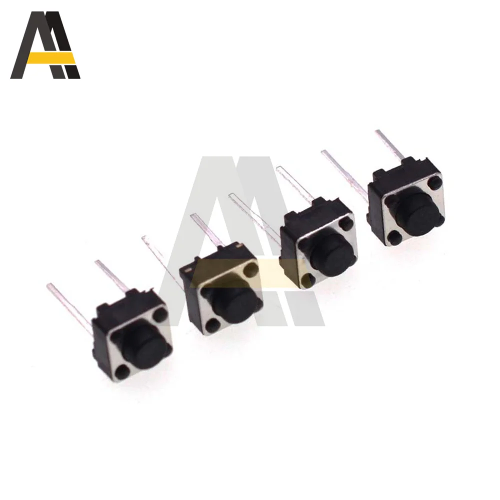 10 Stks/partij Twee Voeten Normaal Open Licht Touch Schakelaar 6*6*4.3Mm Patch Knop Normaal Gesloten Schakelaar micro Touch Schakelaar