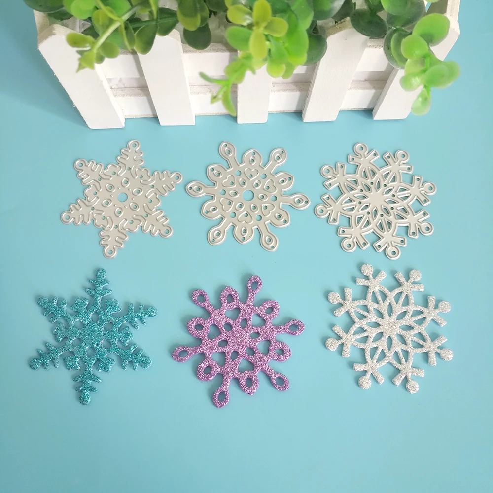 

New 3 exquisite Christmas snowflakes cutting dies DIY scrapbook, embossed card making, photo album decoration, handmade craft