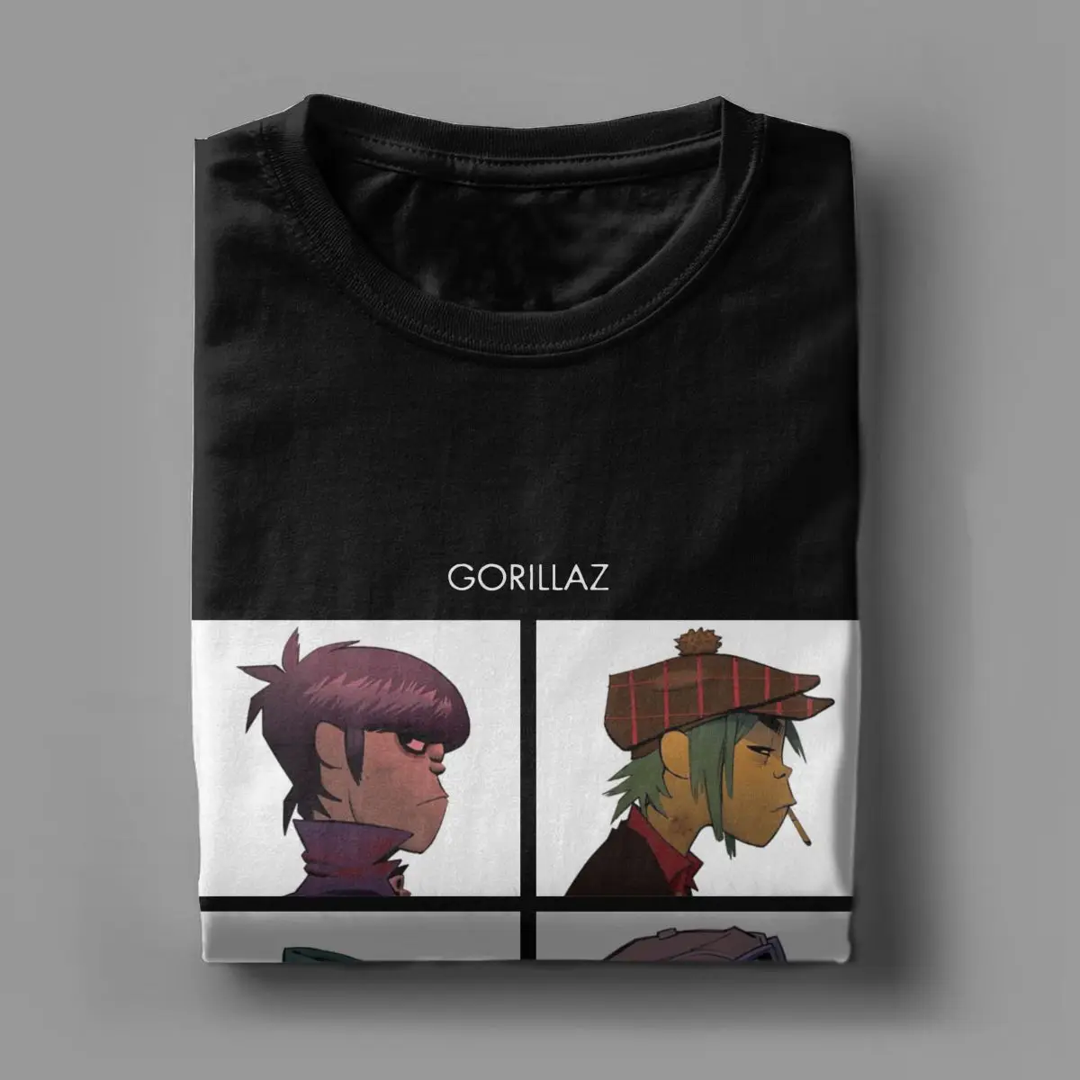 Music Band Gorillaz Demon Days T-Shirts Men Crazy Pure Cotton Tees Round Collar Short Sleeve T Shirts New Arrival Clothing