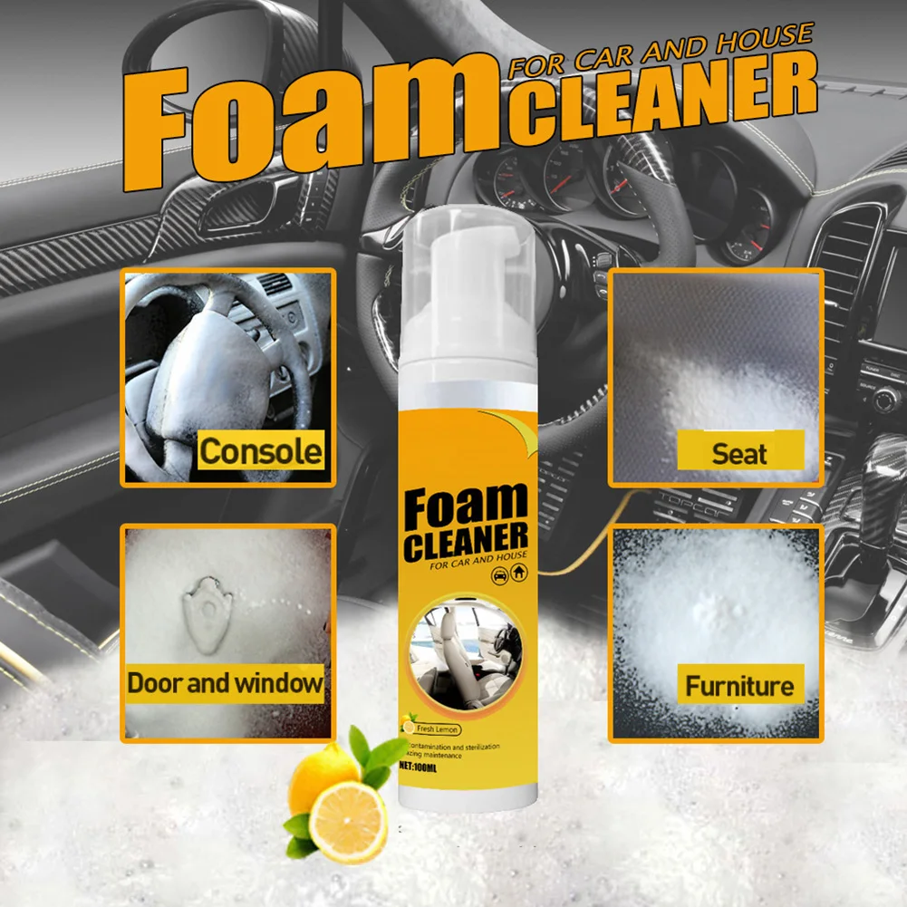 150ML Multi-Purpose Foam Cleaner Rust Remover cleaning Multi-Functional Car House Seat Interior Auto Accessories Lemon Scented