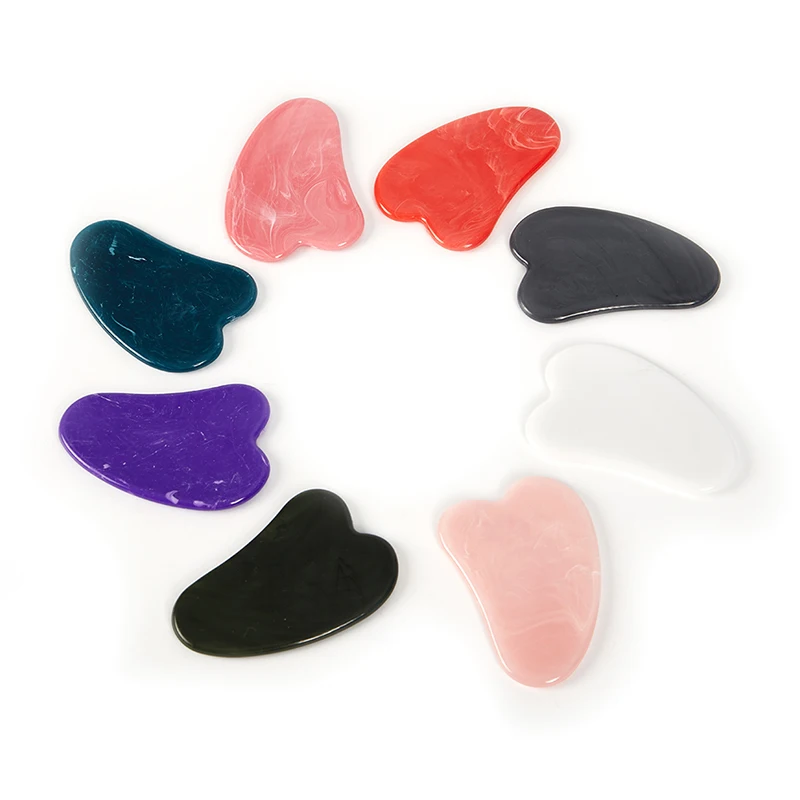 1PCS Natural Jade Stone Gua Sha Massage Board Rose Quartz Guasha Plate Jade Face Massager Scrapers Tools For Face Neck Back Body