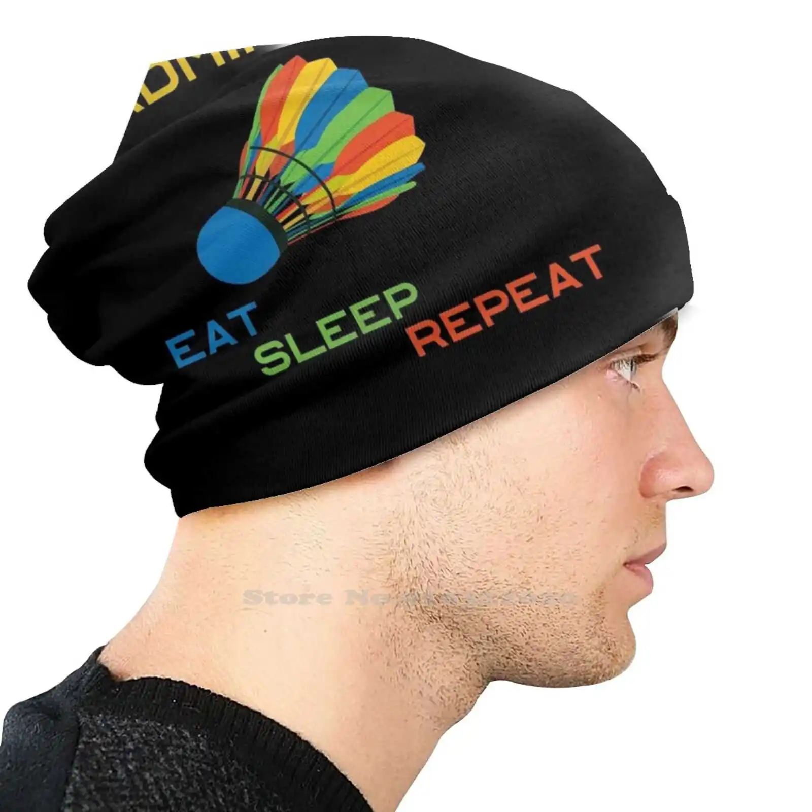 Badminton Eat Sleep Repeat Fashion Men Women Outdoor Sport Breathable Mask Mouth Masks Attitude Badminton Badminton Birthday