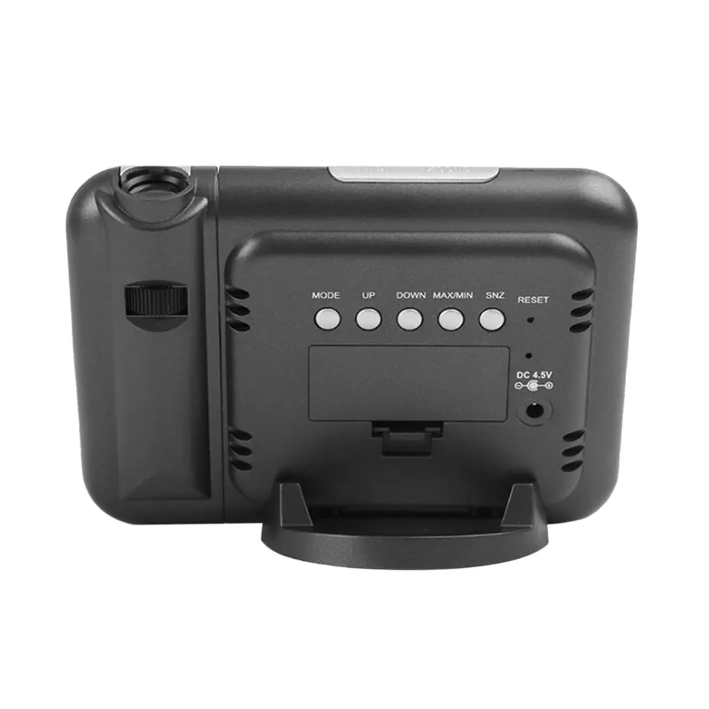 Portable Projection Digital Weather LCD Snooze Alarm Clock Color Display with LED Backlight Temperature Humidity Tester LESHP