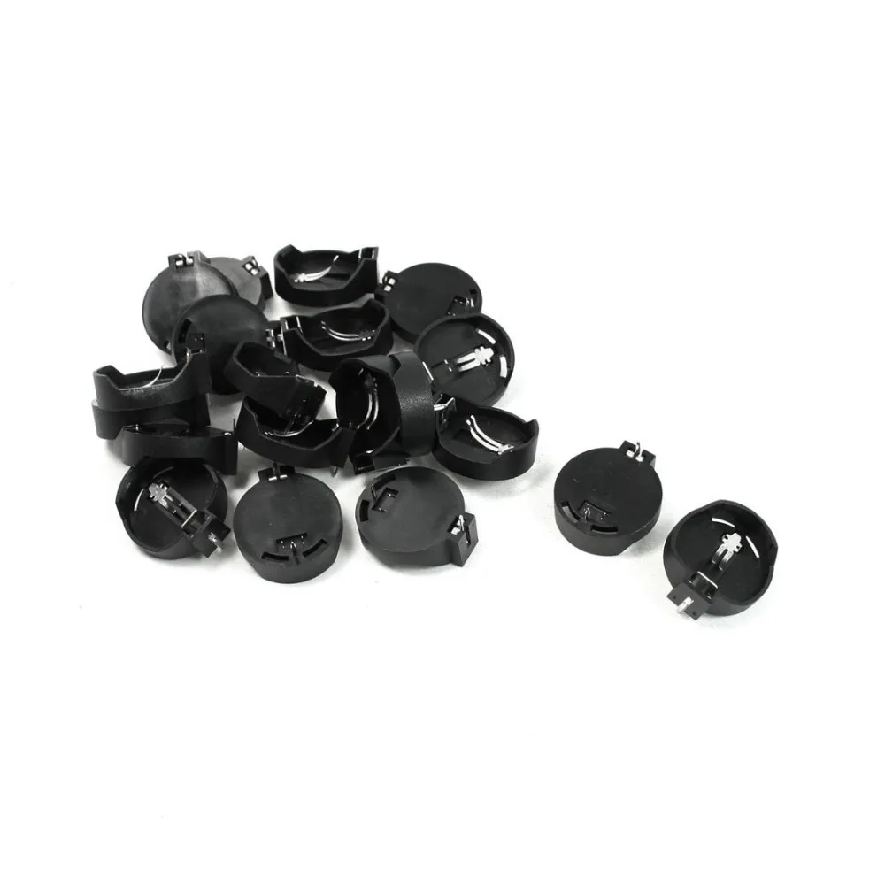 2000pcs/lot New Black Wire Lead 2 x 3V CR2032 CR2025 CR2016 Button Coin Cell Battery Holder Socket Case 2 Pins