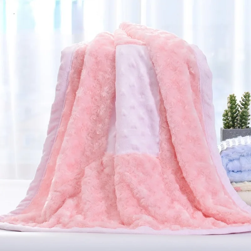 

Rose Velvet Super Soft Stitching Double Layer Blanket Double Coral Fleece Blanket Baby and Child Supplies Children's Blanket