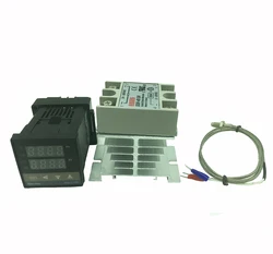 Controlador de temperatura digital REX-C100, termostato SSR, salida tipo K, sensor termopar 48x48, relé sólido SSR 40DA, sensor