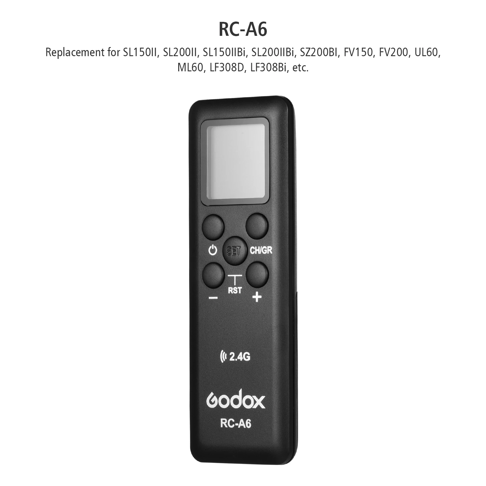 Godox RC-A6 Remote Control 2.4GHz Wireless for Godox SL150II SL200II SL150IIBi SL200IIBi SZ200BI FV150 FV200 UL60 ML60 LF308D