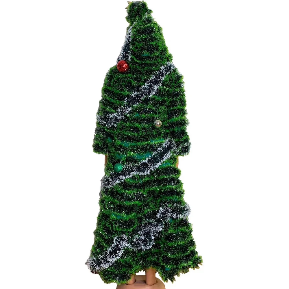 Green Christmas Tree Dress Ankle-Length Fancy Party Costume Cosplay Ladies Dance Costume Party Dress Women Festival Clothing