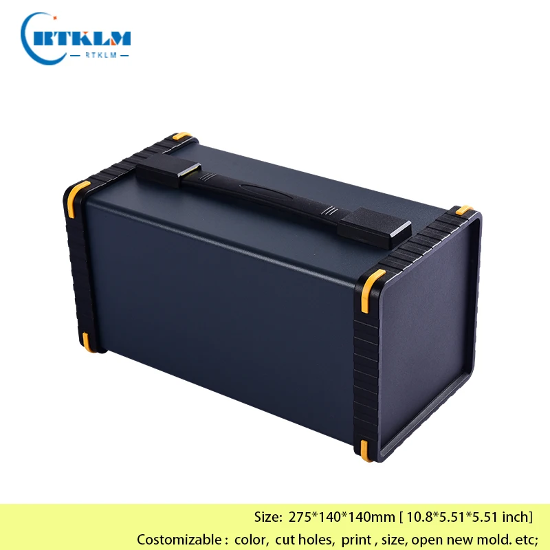 Aluminum Enclosure Portable Instrument Case Aluminum Junction Box DIY Power Supply Boxes 275*140*140mm