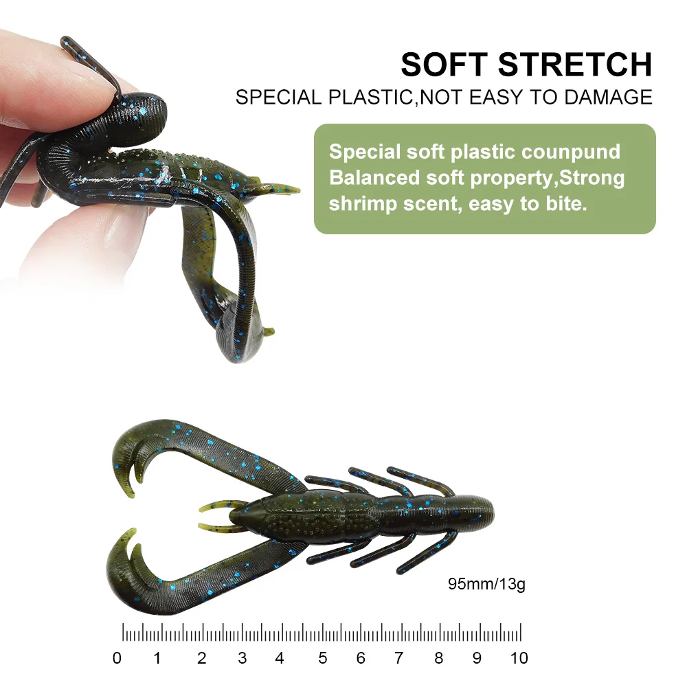Señuelo de silicona ESFISHING Wild Craw – Cebo lubina y perca - imagen 3