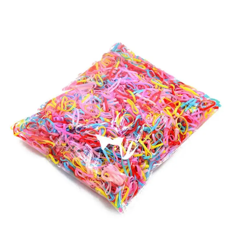 4000PCS Disposable Gum For Hair Children TPU Rubber Bands Ponytail Holder Elastic Hair Band Girls Scrunchie Accessories T1427