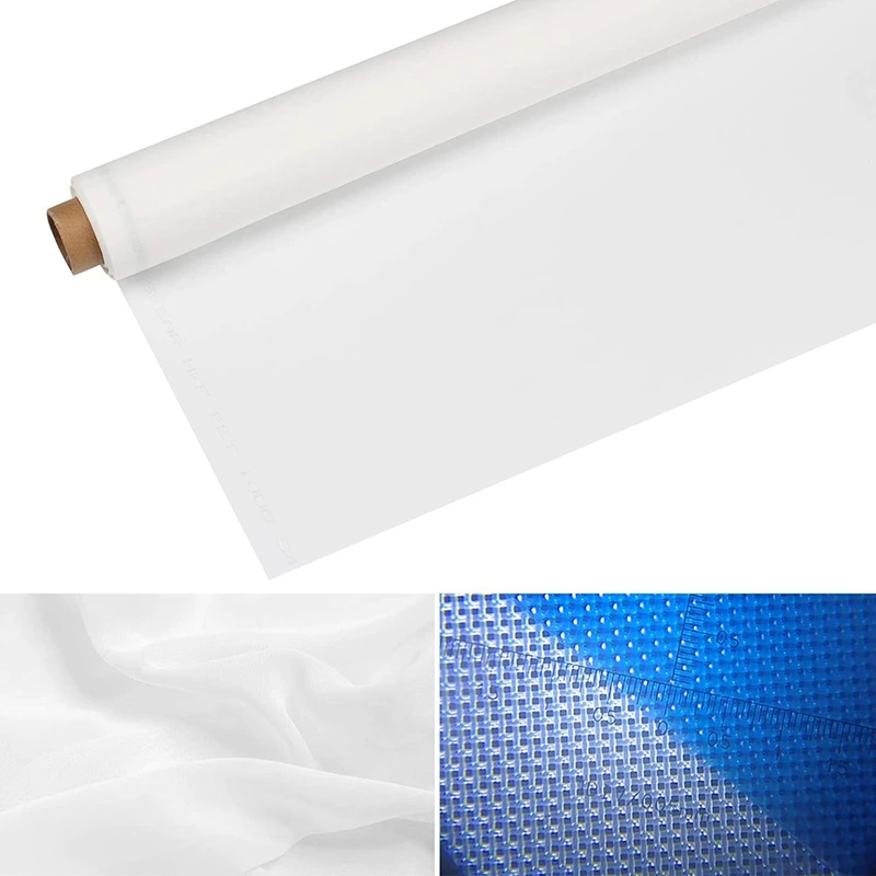 1.65 Meters Silk Screen Printing Fabric Mesh 47T/80T Screen Printing Mesh High Tension Mesh Making Ink Supplies Filter Painting