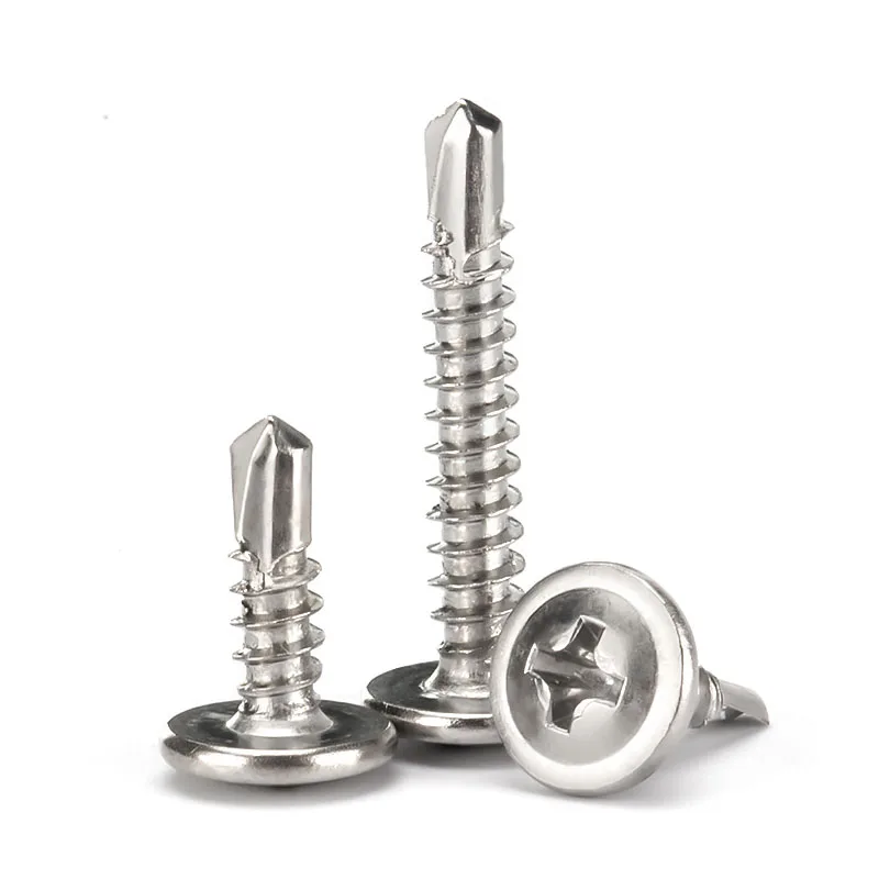 M4.2 m4,8 parafusos de cabeça redonda, parafuso rosqueado automático de aço inoxidável 410