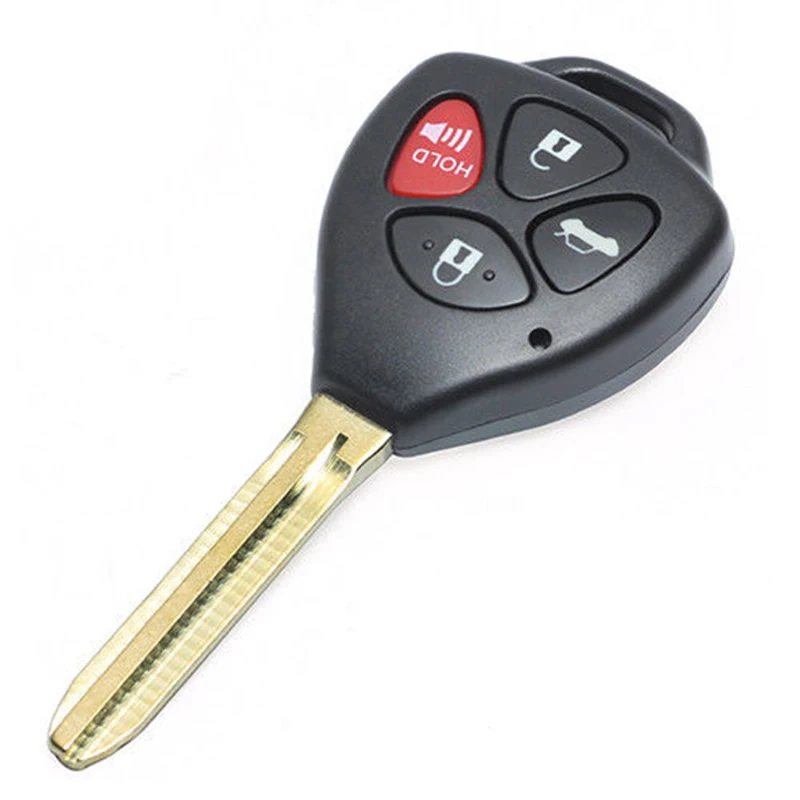 Keyecu 4 Buttons Remote Car Key Shell Case for Toyota Camry Avalon Corolla Verza Scion FR-S 2007 2008 2009 2010 2011 2012 2013