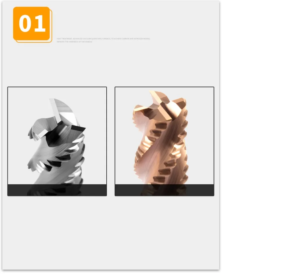 1 Stück / 5 Stück / 10 Stück 3-Schneiden-Wolframstahl-Hartmetall-Nanobeschichtung Wellenform-Schaftfräser für die Grobfräsbearbeitung CNC-Bearbeitung Endfräser – Detail 8