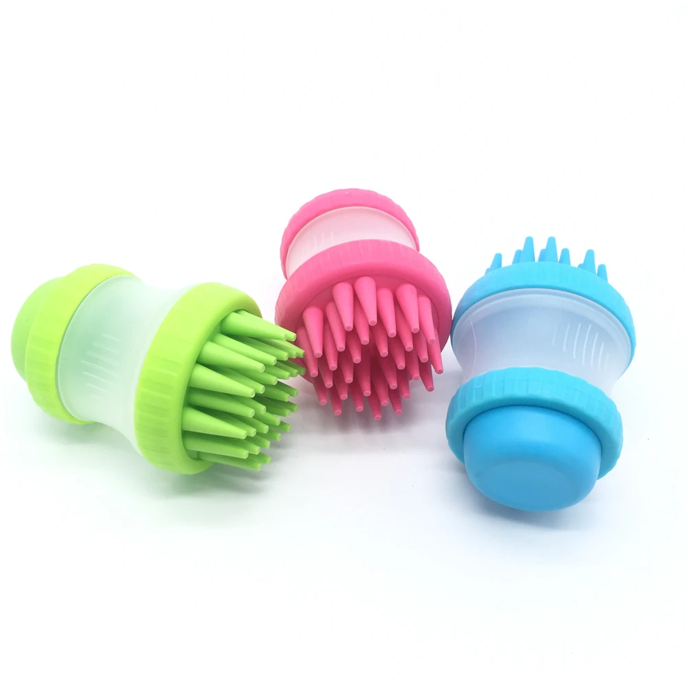 

Pet Shampoo Cleaning Dog Bath Brush Foot Wash Silicone Massage Decontamination Storage Grooming Brush SPA Beauty Comb