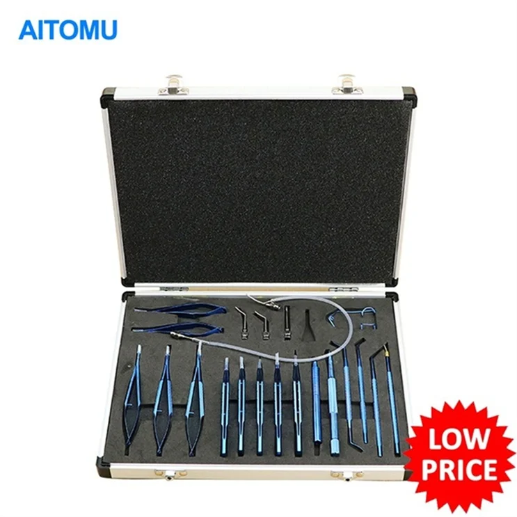 

China Low Price Cheap CA-21T Titanium Cataract Instruments Surgery Set