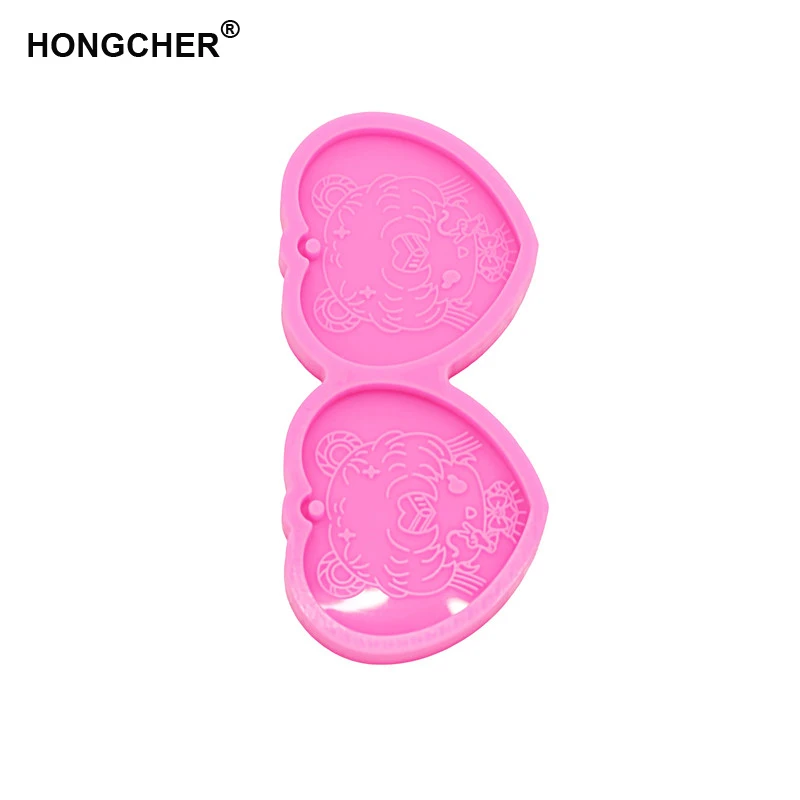 New Girl Shiny Earring Pendant Keychain Silicone Mould Painting Anime Silicone Mold Jewelry Making Polymer Clay Epoxy Molds