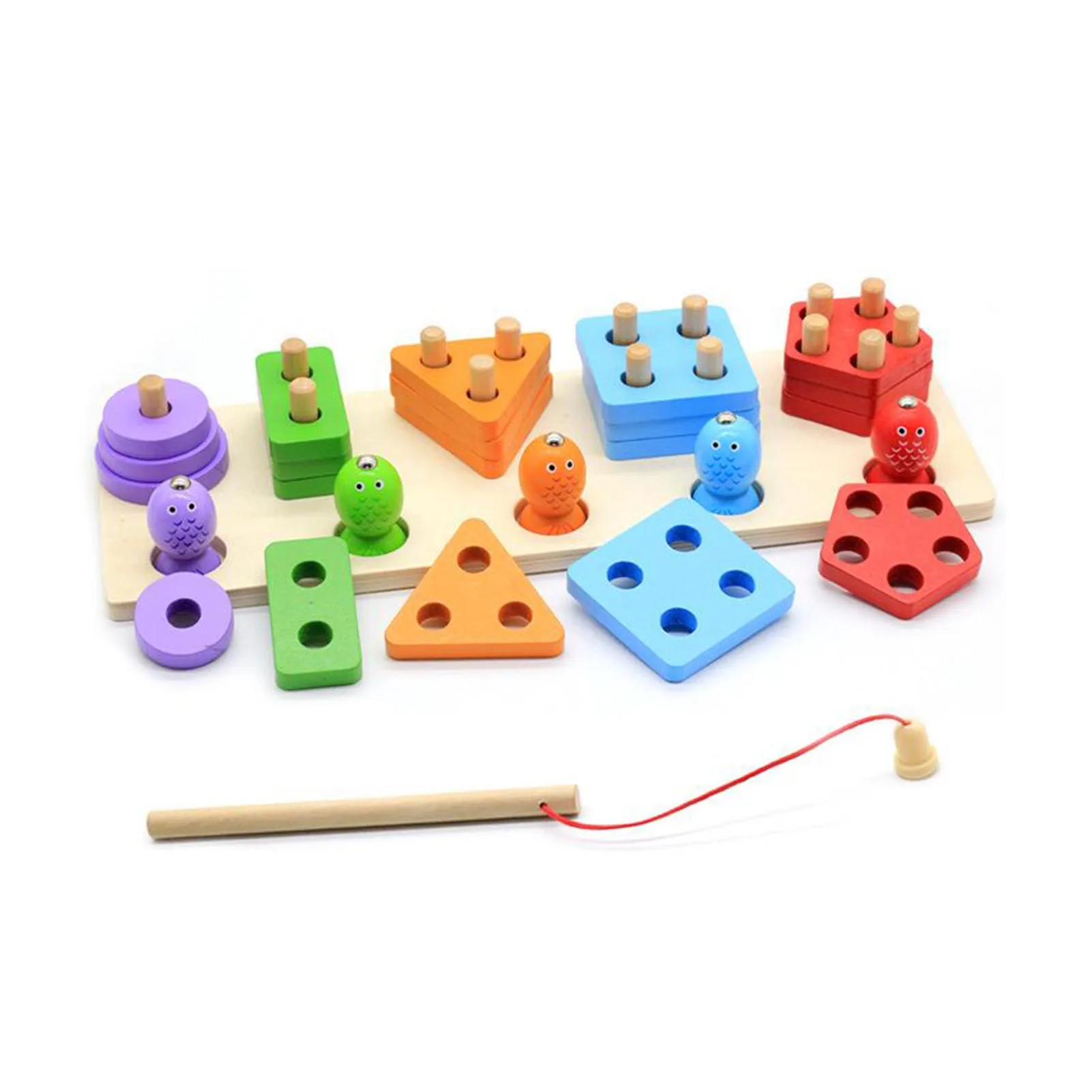 Montessori Educational Wooden Toys for Kids Montessori Toys Board Math Fishing Montessori Toys Educational for 1 2 3 Years Old