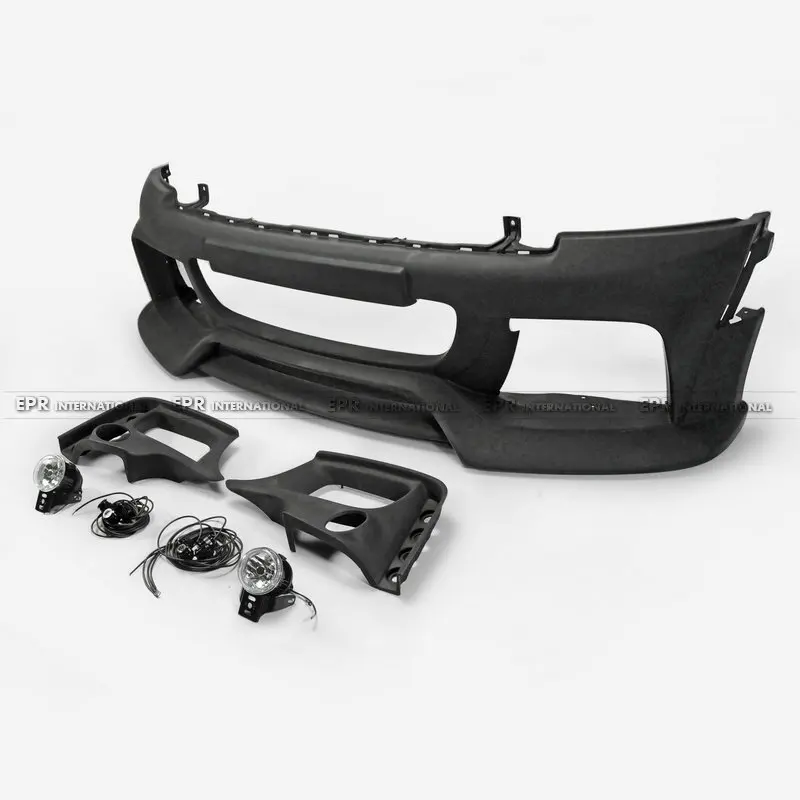 FRP Fiber Glass Front bumper with fog light covers, LED & Round Fog Light For 2006-2013 Mini cooper R56 Ver.2.11/2.12 AG-Style