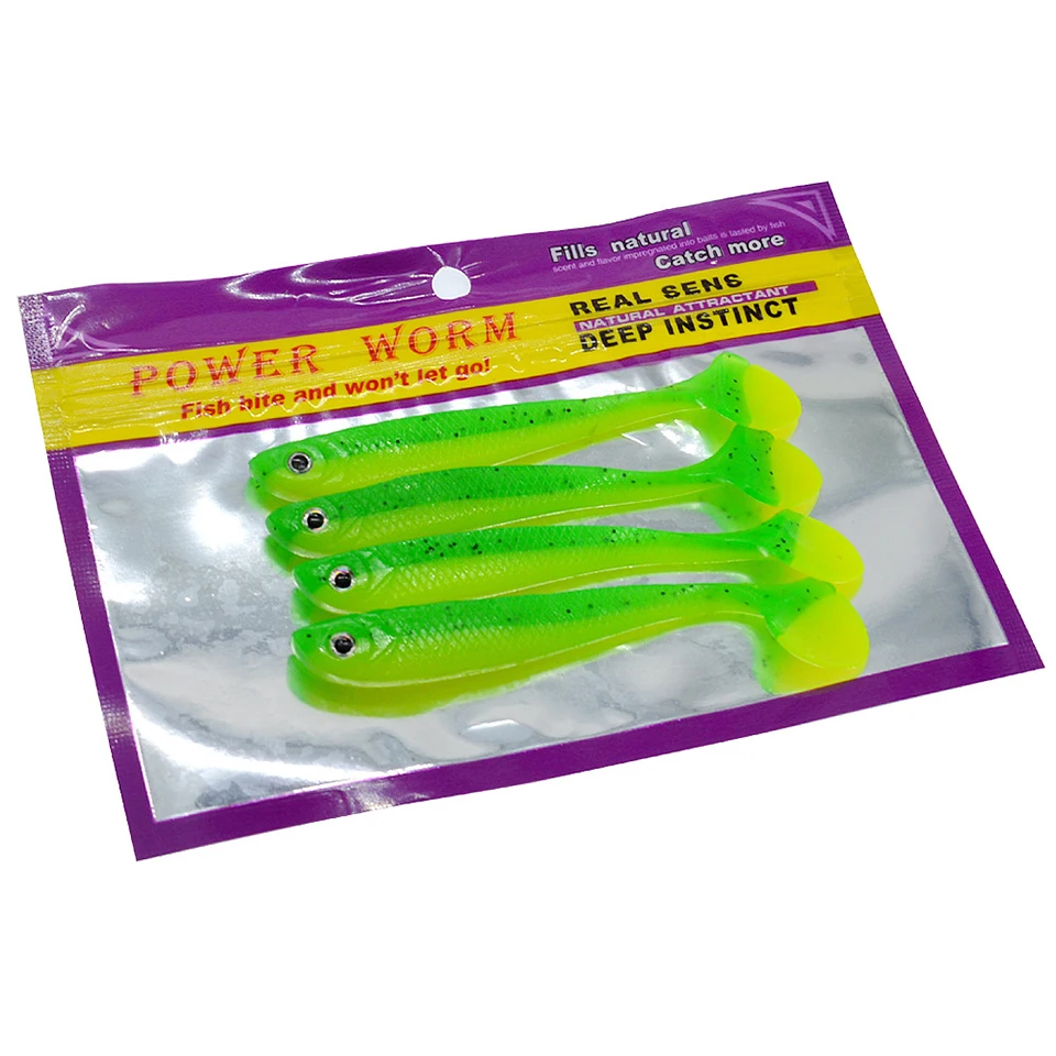GOBYGO 4PCS/Lot 110MM 6G Soft Fishing Lure Atificial Fishing Baits Wobblers Swimbait Soft Bait Silicone Bait Sea Fishing Tackles image 4