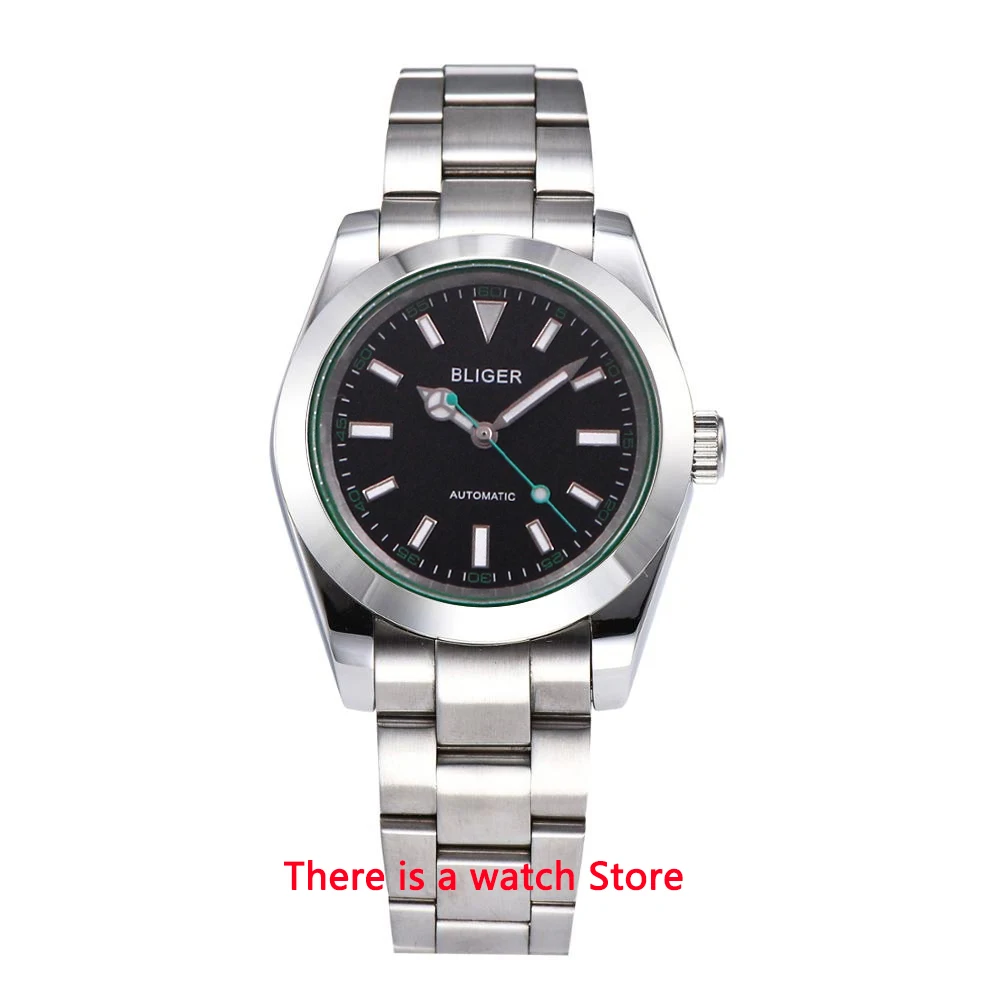 

Bliger 40mm Black Dial Miyota Automatic Mens Watch Luxury Brand Luminous Waterproof Sapphire Glass Mechanical Men's Watch