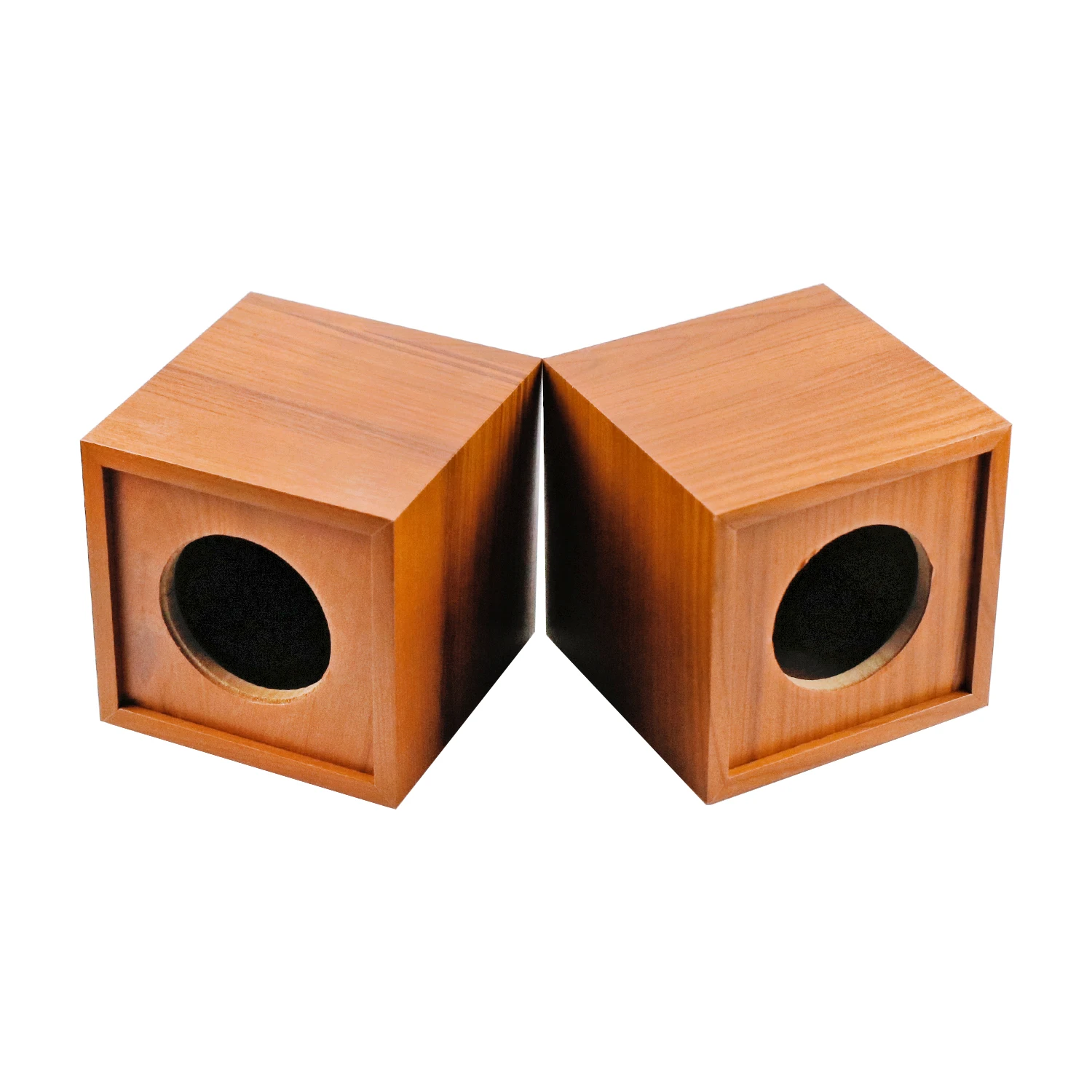 GHXAMP 나무 스피커 상자 쉘 3 인치 트위터 확성기 빈 바디 위성 케이스 DIY 75mm 오디오 장치 데스크탑 쉘 2PCS