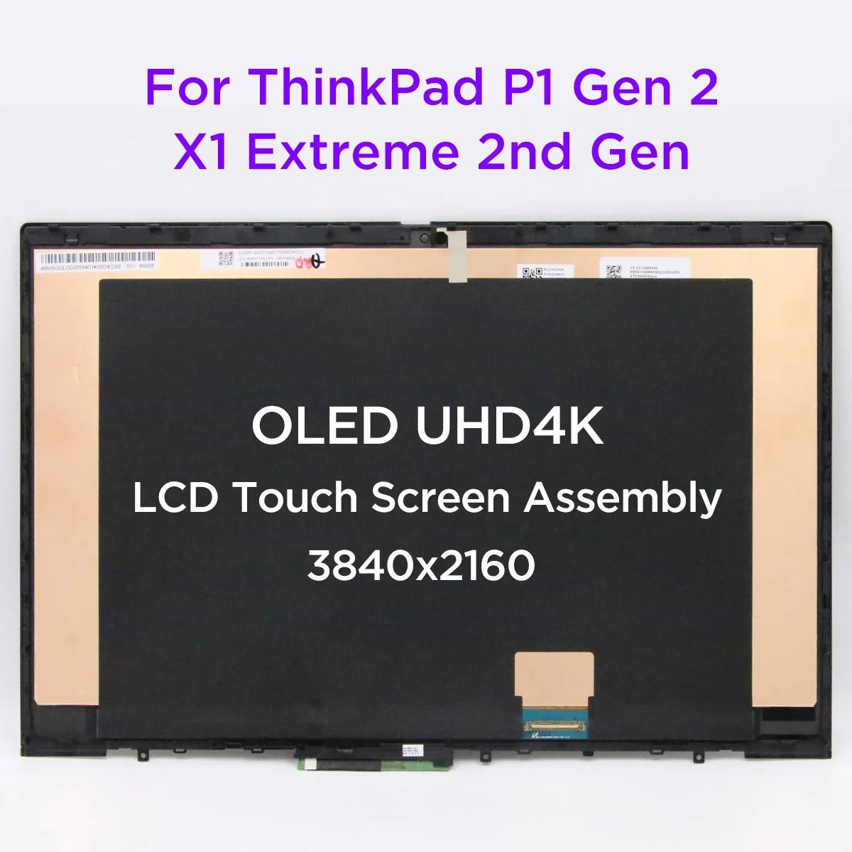 OLED LCD Touch Screen Digitizer Assembly For Lenovo ThinkPad X1 Extreme 2nd Gen 20QV 20QW P1 Gen 2 20QT 20QU 02HM884 UHD Display