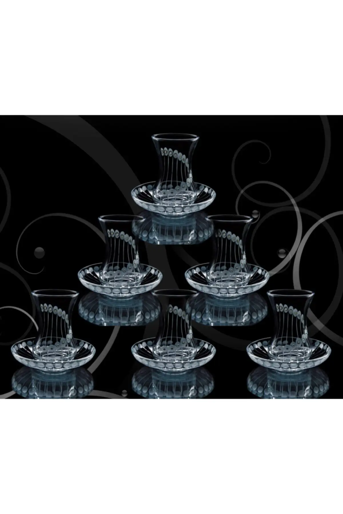 Uras Slim Waisted Anaconda Gemstone 12 Piece 6 Personality Tea Team English Tea Cup Glass Cup