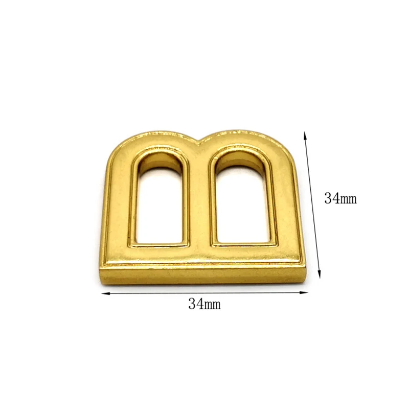 Luggage Hardware Accessories Slipper Metal Labels, Handglass Package, Gold, Trumpet B Letter, Charm, 10 Pcs