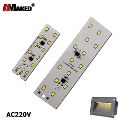 10pcs AC220V LED PCB 3W 5W luce Della Parete del LED Modulo piastra di Alluminio Bianco/Caldo SMD2835 Smart IC Driver Per Lampade Da Tavolo Angolo di Luce