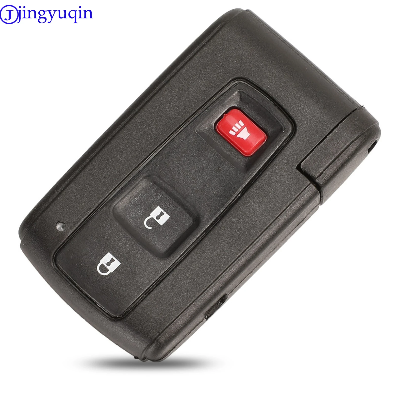 

jingyuqin Keyless Smart Remote Car Key Shell Case Cover Fob 2+1 3 Buttons For Toyota Prius 2004-2009 Uncut Blade