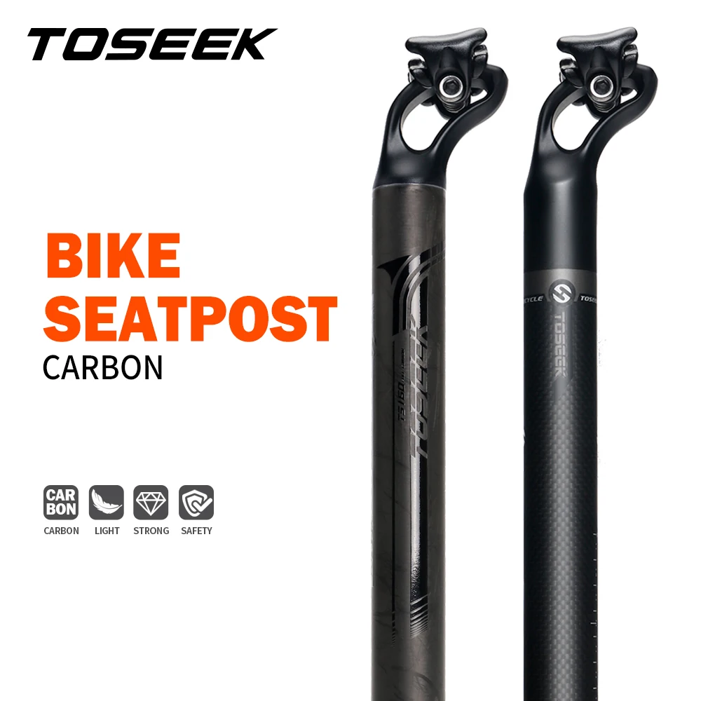 TOSEEK Seatpost Carbon UD Weave Matt Offset 20mm Seat Post 27.2/31.6 Mtb Telescopic Seatpost Dropper Post