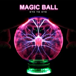 Nouveauté boule de Plasma magique lumière 220V LED veilleuse 4/5/6 pouces boule de Plasma lampe tactile noël veilleuse enfants décor cadeau