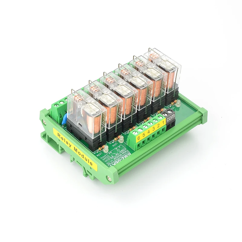 6 kanałów interfejs moduł przekaźnika 1NO + 1NC do montażu na szynie DIN G2R-1-E 16A wejście DC 12V 24V PNP NPN kompatybilny — zdjęcie 4