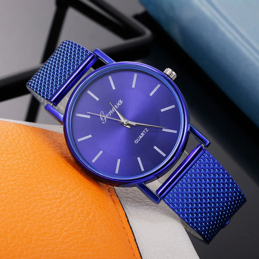 Watch For Women Stylish Relogio Quartz Watch Woman\'s High-end Blue Glass Life Waterproof Distinguished Relogio Feminino Reloj