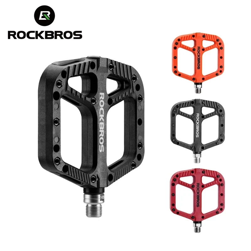 ROCKBROS Ultralight MTB Bicycle Pedal Bike Pedals Road Cycling Pedals Flat Platform Riding Pedal Bicycle Parts Accessories