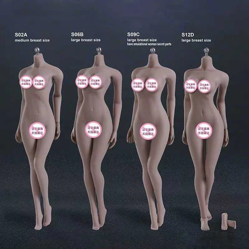 

1/6 Scale SFD Suntan Skin DIY Woman Figures Body Accessories Tall 27cm BJD Action Figure Doll Soft Silicone Model Toys C1204