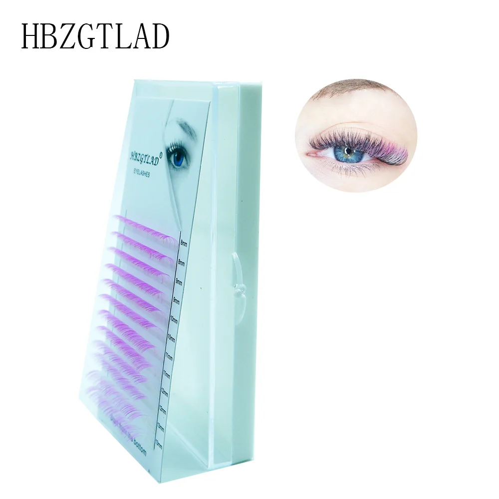 HBZGTALD C/D Curl 0.07/0,1 MM 8-13MM Mix Länge Farbe Gefälschte Wimpern Extensions Individuelle farbige Wimpern Falschen Nerz Wimpern