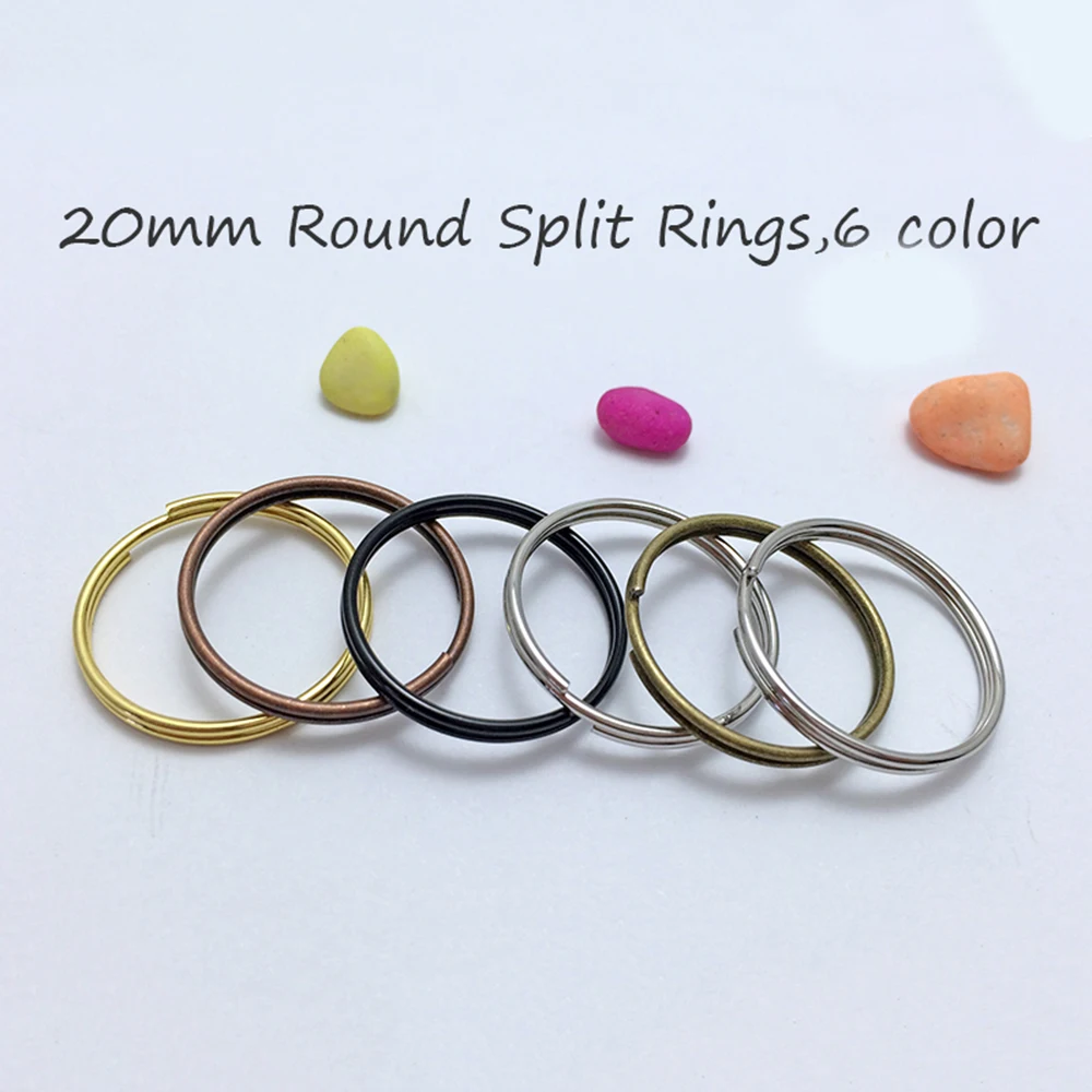 

20mm Round Split Ring Matal Keychain Ring DIY Split Keyrings Jewelry Making