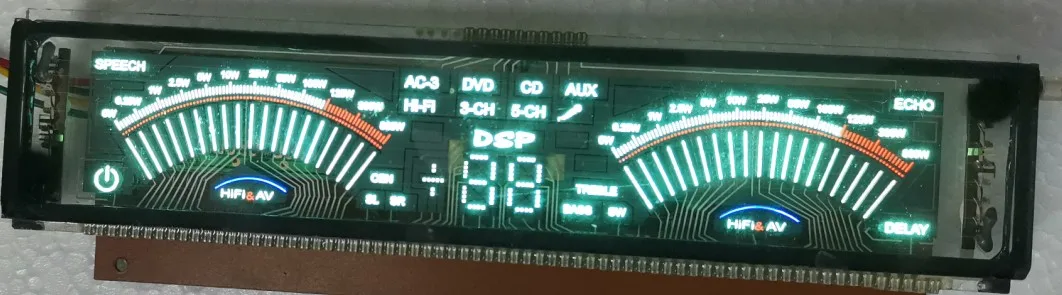 Fluorescent display for power amplifier and speaker (VFD7938)