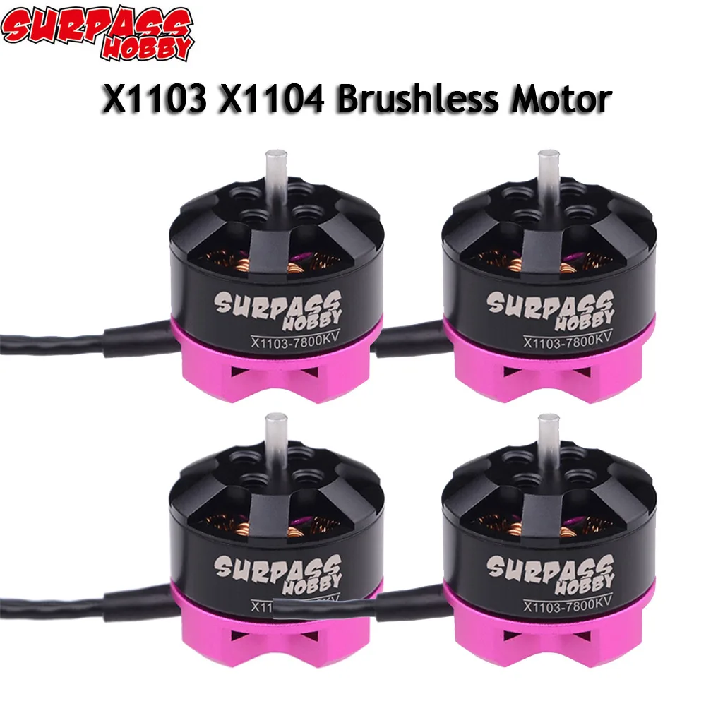 

Surpass Hobby 4 шт. 1104 4600KV 7000KV 8700KV бесщеточный двигатель для радиоуправляемого мини-гоночного дрона 80 90 100 мм 120 мм