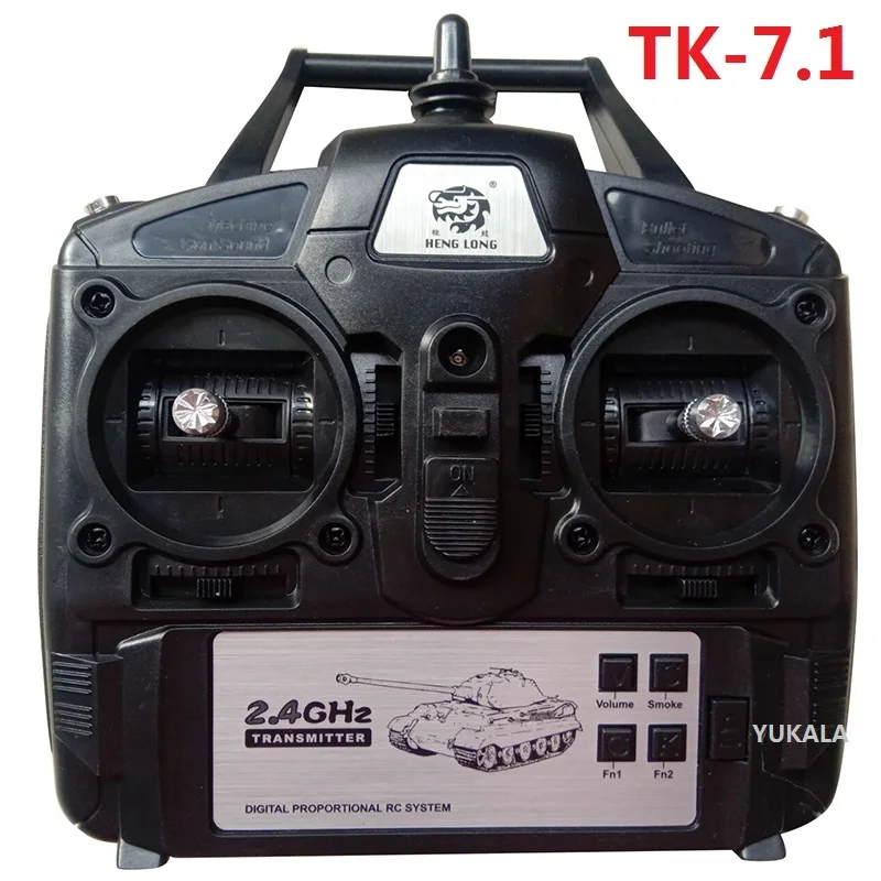 2022 Newest henglong 1/16 2.4G RC tank TK-7.1 version radio controller + TK-7.1version 2.4G receiver/main board