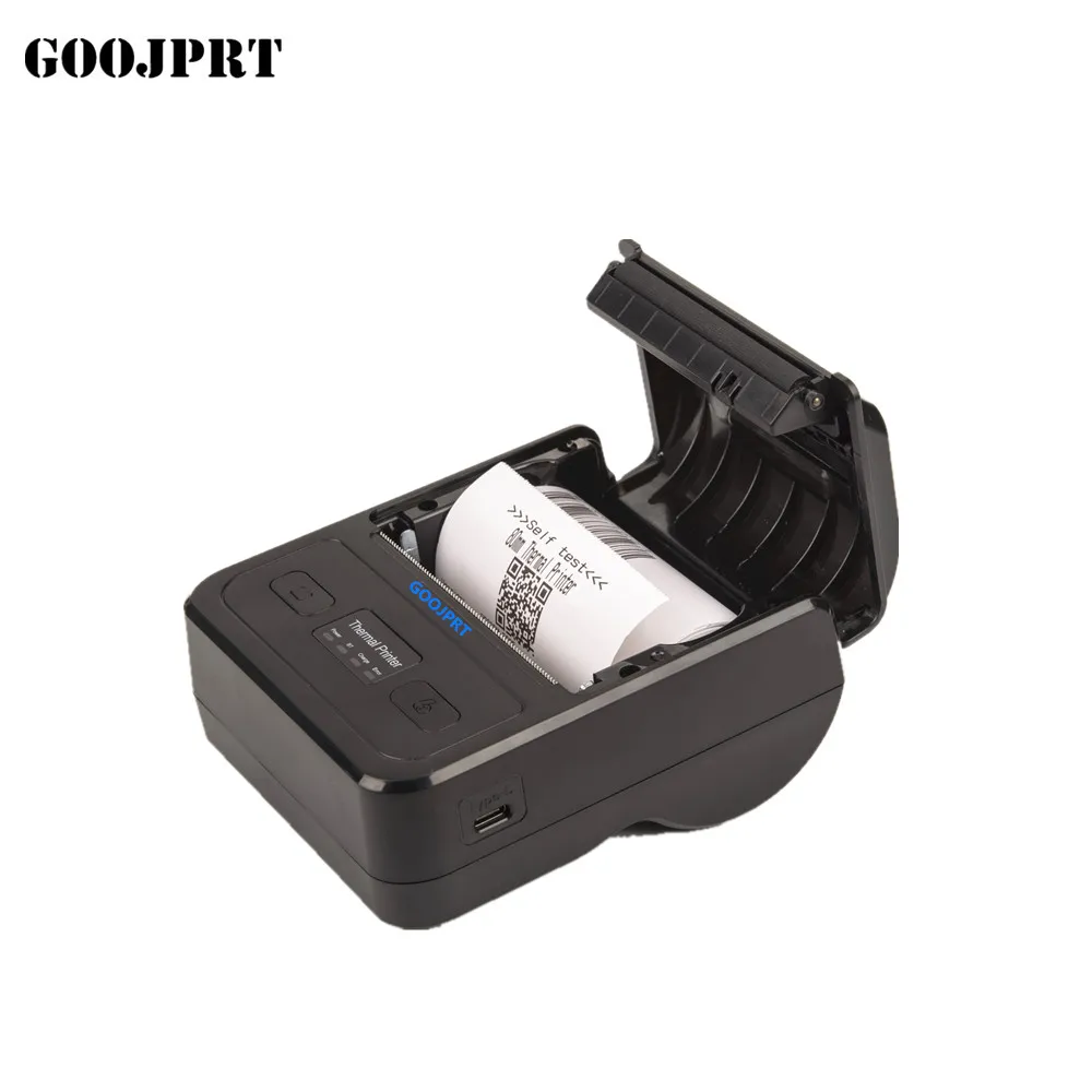 80mm Type-C Thermal Receipt Printer USB+Bluetooth Interface Portable Wireless Label Maker 2 in 1 Mini Thermal Printer