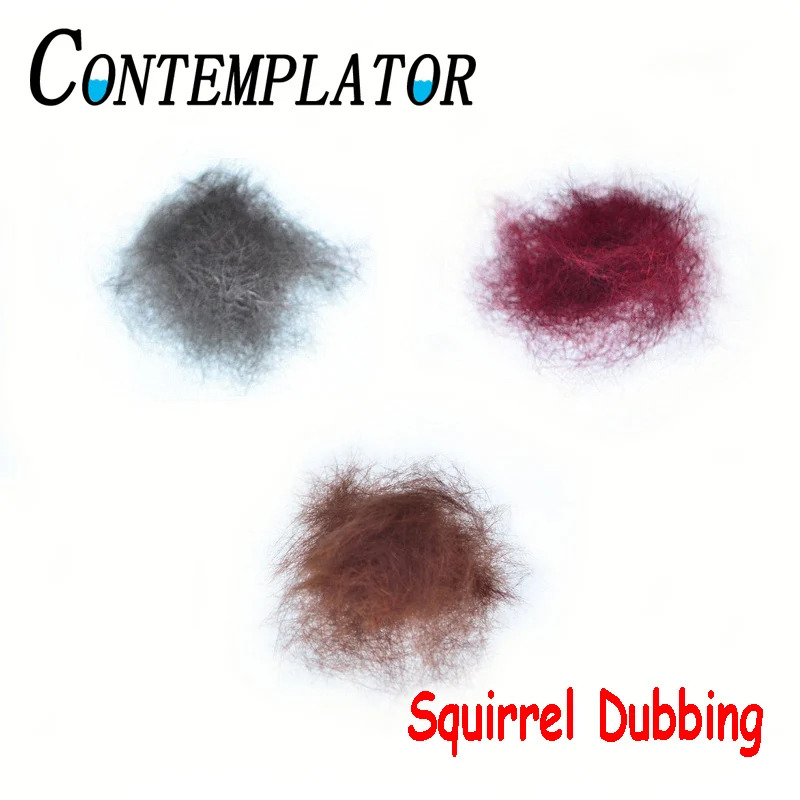 CONTEMPLATOR 7colors Squirrel Dub Fly Tying Dubbing Dispenser For Emergers Dries 2g/bag Easy Tying Spiky Nymph Dubbing Materials