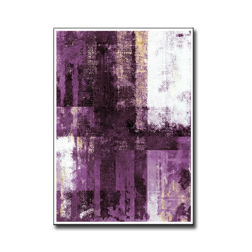 Original Pure handmade indoor art decor hanging purple abstract oil painting On Canvas hand-painted artwork home decor no framed